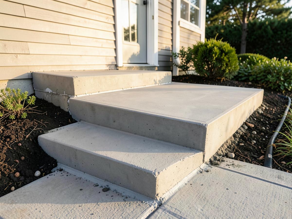 New front steps and walkway